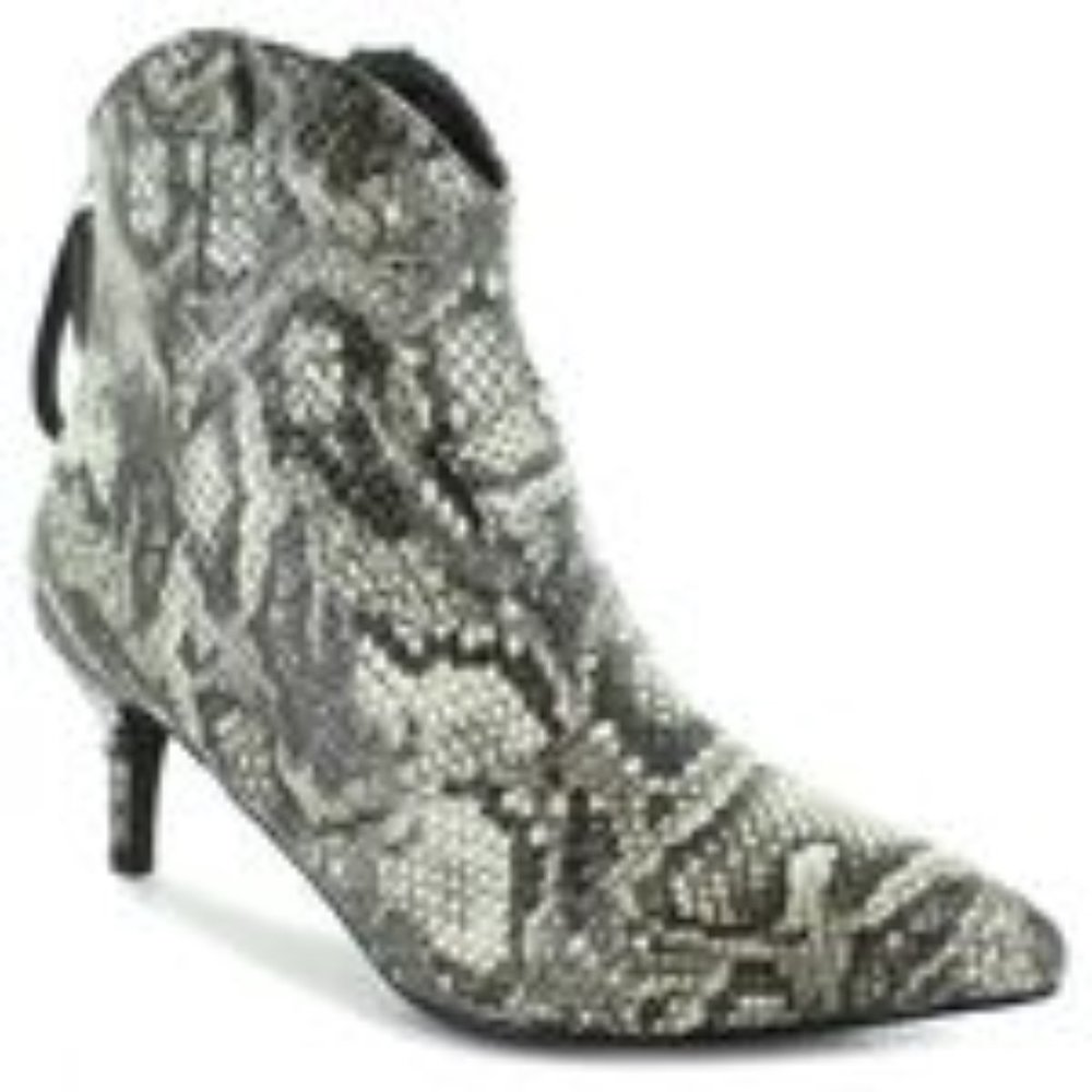 Snake Print Ankle Boot